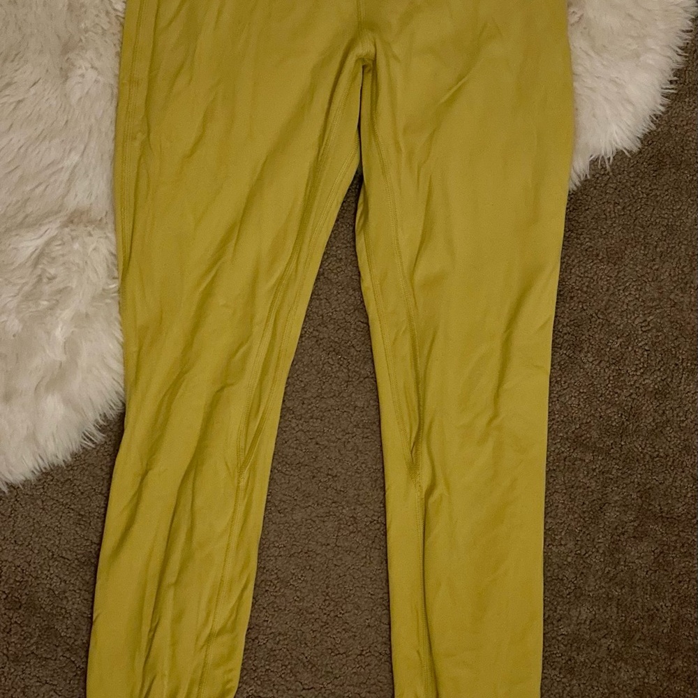 Stylish Lululemon Athletica Yellow Leggings